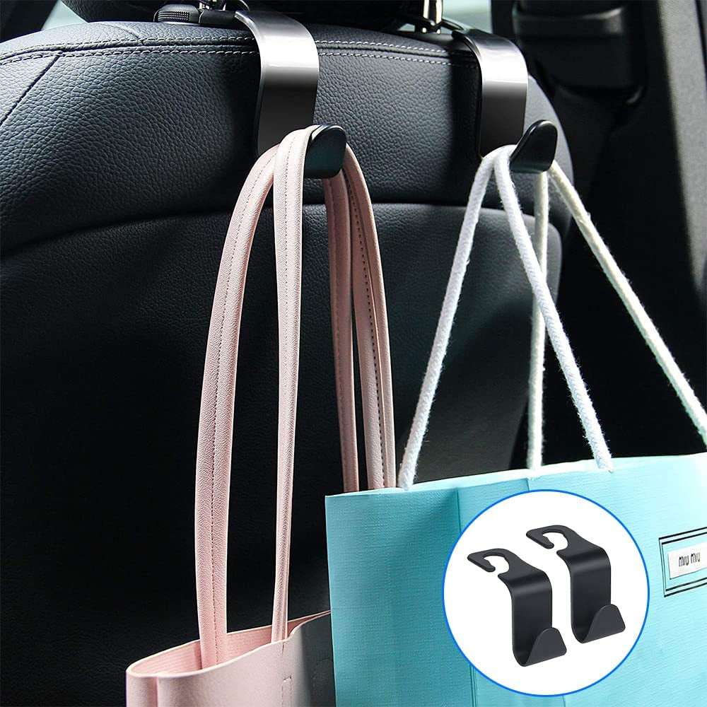 Car Trash Can, Mini Trunk Push Hanging Portable Car Trash Can with 2 Automatic Hooks and Disposable Trash Bags, Suitable for Car, Home, Office