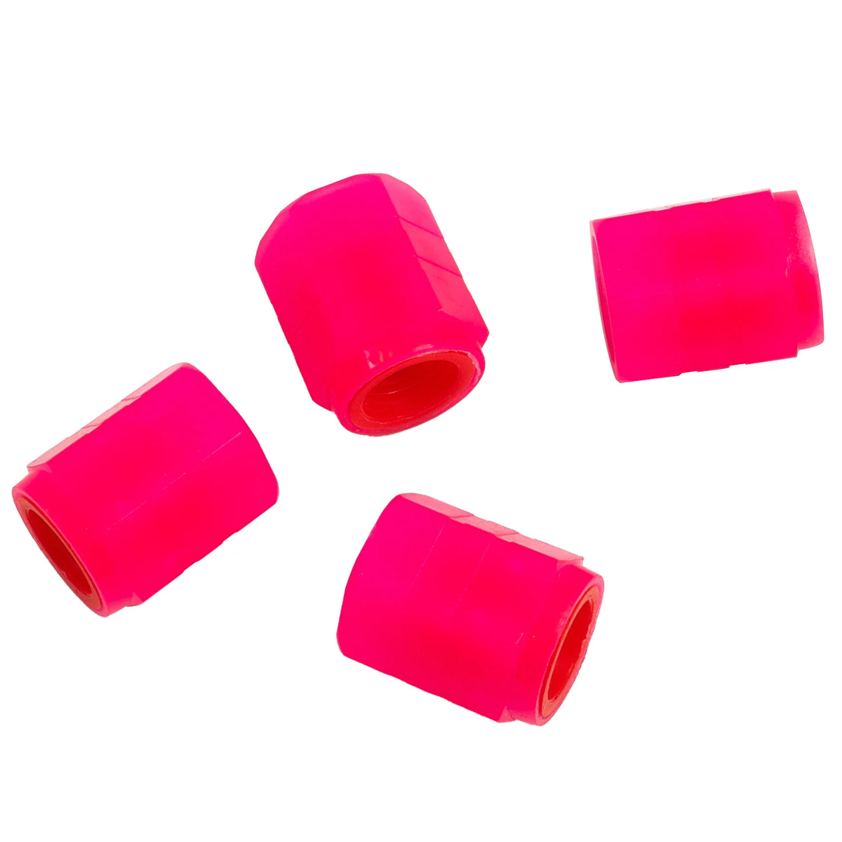 4Pcs Fluorescent Pink Car Tire Valve Cap ABS Motorcycle Wheel Tyre Air Valve Stem Cover Luminous Tire Valve Cap